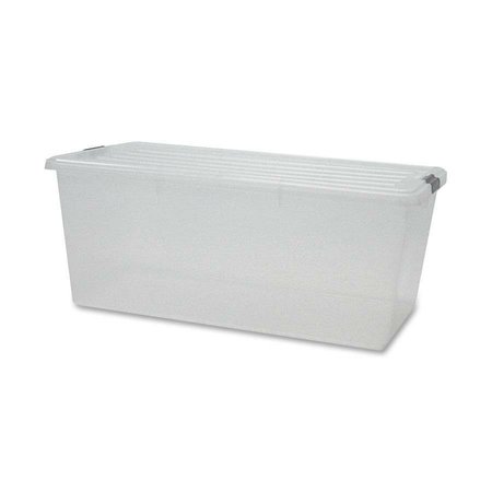 IRIS Stackable Storage Box, Clear, 31.5" W, 13" H, 22.75 gal Volume Capacity IRS100201